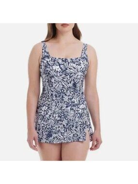 Beyond Control Women S Swim Dress Navy Large